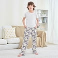 thumbnail image 6 of Wobogo Purple Rose Butterfly Long Pajama Pants Bottoms Soft Sleepwear with Pockets, 6 of 9