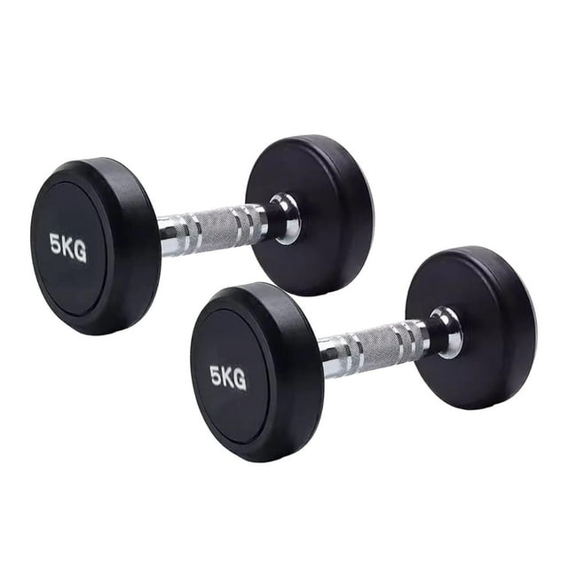 S SERENABLE Round Dumbbell Nonslip Full Body Workout for Training Exercise Weightlifting 5kg