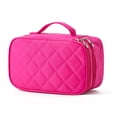thumbnail image 1 of Bolsa de maquillaje pequeña, bolsa de maquillaje informal para mujer, bolsa de maquillaje de viaje de 2 capas, capacidad de uso diario, 1 of 5