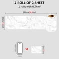 thumbnail image 4 of 2Pcs, Wallpaper Border, Marble Peel and Staick Wall Border Waterproof Tiles Sticker Wallpaper Self Adhesive Removable Wall Stickers for Ceiling Bedroom Living Room Decor, 4x94.5 Inch, 4 of 8