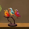 thumbnail image 2 of Colorful Birds Ornament, Acrylic Modern Style Tabletop Bird Figurine Decorative Ornaments, Stained Birds On Branch Decor for Living Room, Bedroom, Desktop, Cabinets, Garden, 2 of 9