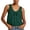 Green, variant on Luvrsol Women's Tops Lace Trim V-Neck Tank Tie Front Button Detail Casual Cropped Summer Blouse, S-L