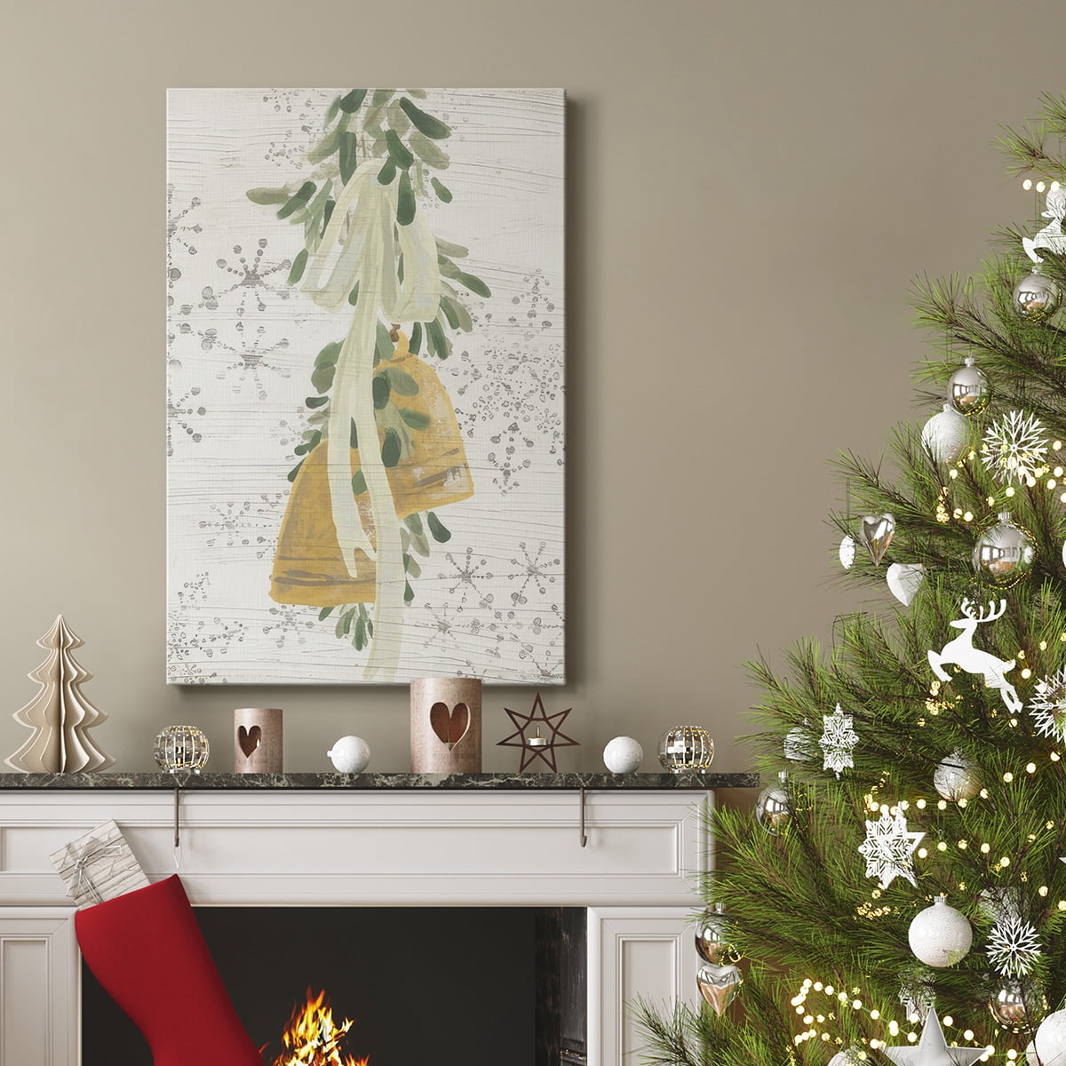 Weathered Aspen Wreath Collection B- Gallery Wrapped Canvas