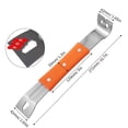 thumbnail image 3 of Stainless Steel Pry Bar Rubber Handle Non-Slip Nailer Woodworking Decoration Pry Bar Multifunctional Scraper, 3 of 8