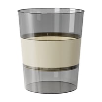 Small Trash Can Clear Foldable Plastic Wastebasket Paper Basket Garbage Container Bin Round for Bathroom Bedroom Kitchen Offices Cafe Camping Laundry Room Desk Side Trash Can