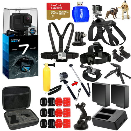 GoPro HERO7 HERO 7 Black All In 1 MEGA ACCESSORY BUNDLE for ALL (Best Gopro Accessories For Fishing)