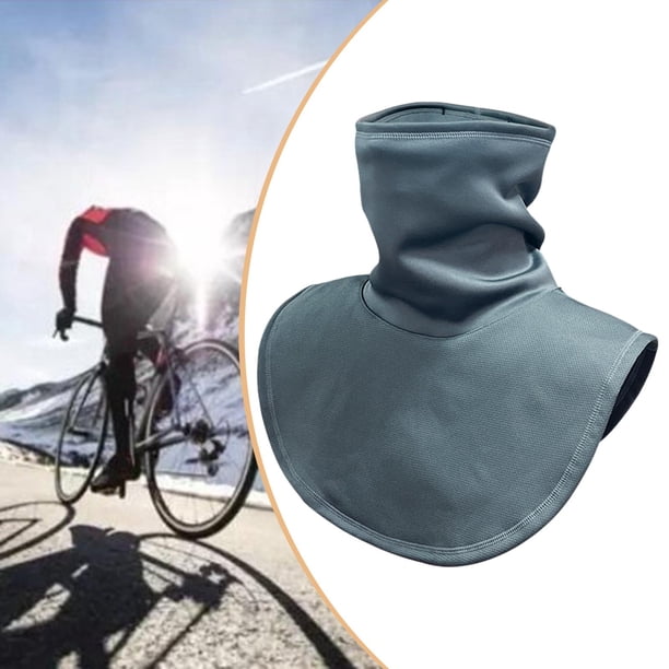 Calentador de cuello, protector de pecho, ligero, resistente al viento, desmontable, bufanda térmica, cuello falso para deportes y desplazamientos gris