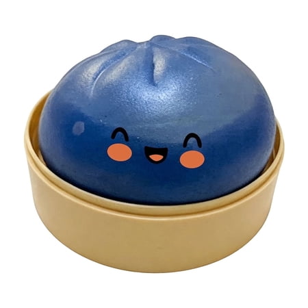 3.7 Inch Mystery Dumpling Squishy, Rare Glitter Blind Box Squeeze Toy with Steamer Box