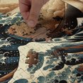 thumbnail image 5 of Ambesonne Nautical Jigsaw Puzzle Durable Cardboard, Ethnic Japanese Ocean Boat, 1000 pcs, Cinnamon and Petrol Blue, 5 of 6