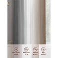 thumbnail image 7 of Gray Brown Semi Sheer Curtains 45 Inch Length 2 Panels Set, Modern Gradient Geometric Sheer Kitchen Curtain Privacy Voile Window Curtain for Living Room Bedroom Rod Pocket Drapes, 7 of 7