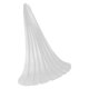 thumbnail image 2 of Velo de novia largo de una sola capa de tul, velo de capilla estilo catedral con peineta lateral para novia (blanco), 2 of 5