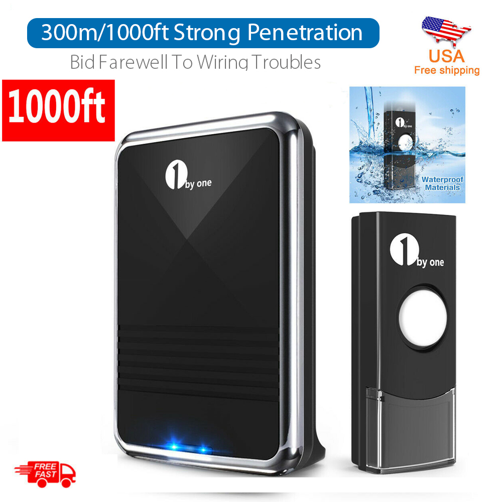 1byone 1000ft Wireless Digital Doorbell Kit with Christmas, Birthday 36