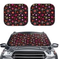 thumbnail image 2 of Windshield Sun Shade, Geometric Hearts Foldable Car Sun Shade Windshield for Front, 2 Pieces, 2 of 7