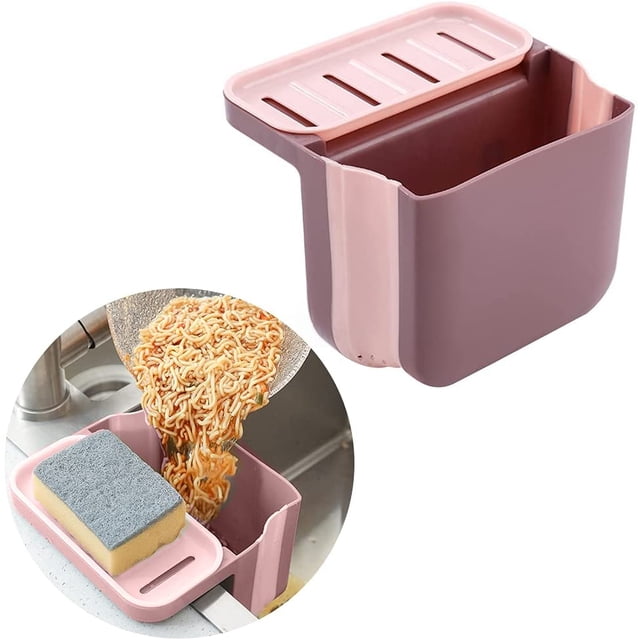 Cesta de colador de drenaje para fregadero, colador de fregadero plegable multifuncional, recolector de alimentos para filtrar residuos de cocina y lavar verduras y frutas JM