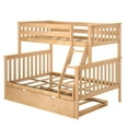 thumbnail image 4 of Max & Lily Solid Wood Bunk Bed, Twin over Full with Storage Trundle and Ladder for Kids, 4 of 11