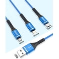 thumbnail image 2 of 2Pack 6FT Multi Charging Cable Multiple USB 3 in 1 Charger Cable Universal Nylon Braided Fast Charg, 2 of 8