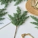 thumbnail image 1 of Rama de pino verde artificial de 35 cm | Tallos de pino navideños realistas y flexibles con alambre flexible | Decoración navideña impermeable para coronas, árboles y jarrones para uso en interiores, 1 of 6