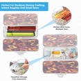 thumbnail image 5 of Plastic Pencil Box Large Capacity Pencil Boxes Clear Boxes with Snap-Tight Lid Stylish Office Supplies Storage Organizer Box Abstract Pizza Pattern, 5 of 7