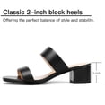 thumbnail image 2 of Sandalias DOBOLIN para mujer con tacón ancho y punta cuadrada, color negro, 2 of 7