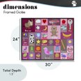 thumbnail image 4 of Stupell Industries Contemporary Pink First Words Black Framed Giclee Art, 30 x 24, by Carla Daly, 4 of 8