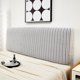 thumbnail image 5 of Nvzi 1 pieza nueva funda de cabecera de rayas tridimensionales de felpa gruesa, funda antipolvo para respaldo de cabecera completamente envuelta, largo 220 cm (gris), 5 of 5