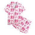 thumbnail image 3 of MAIHAN Women 2 Piece Pjs Shorts Set Short Sleeve Tops and Capri Pants Lounge Set Button Up Summer Cute Pjs Comfort Shirts and Shorts Loungewear, 3 of 3