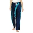 thumbnail image 2 of Picia Blue Marble And Gold Womens Soft Woven Cotton Elastic Waistband Sleep Pajama Pant Lounge Sleep Pant With Pockets And Drawstring-XX-Large, 2 of 9