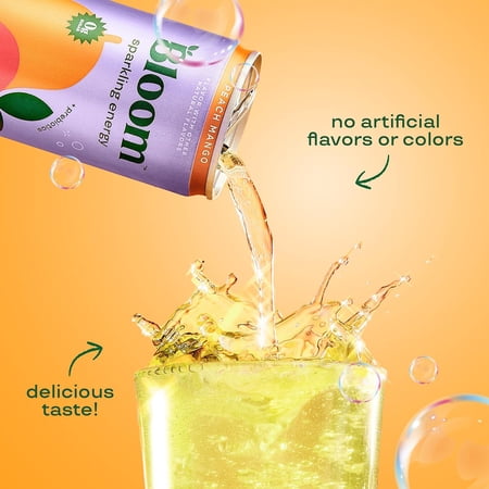 BLOOM NUTRITION SPARKLING ENERGY DRINK, JUICY ORANGE, 12 FL OZ SINGLE CAN