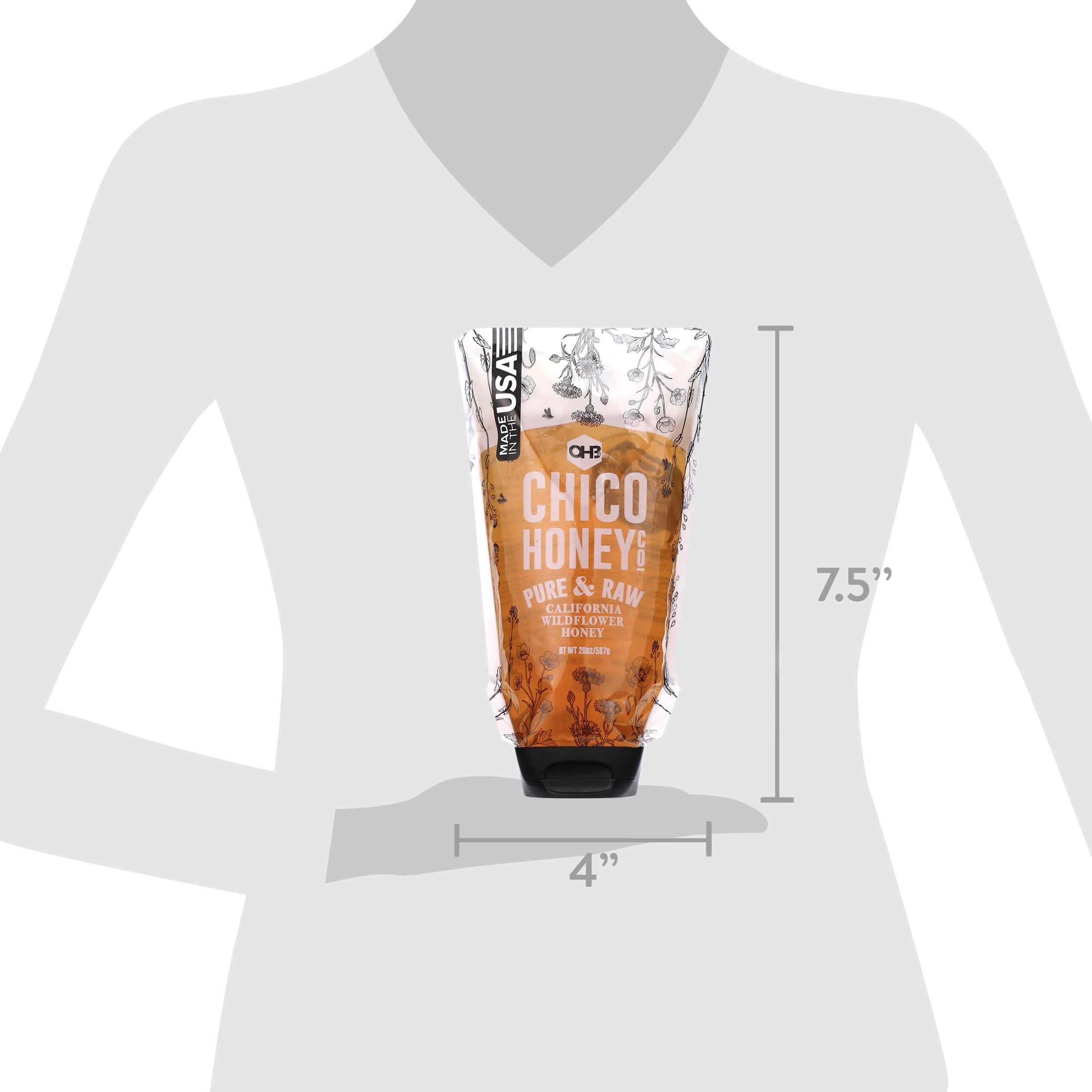 OHB Chico Honey Company - California Wildflower 20oz Squeeze Pouch