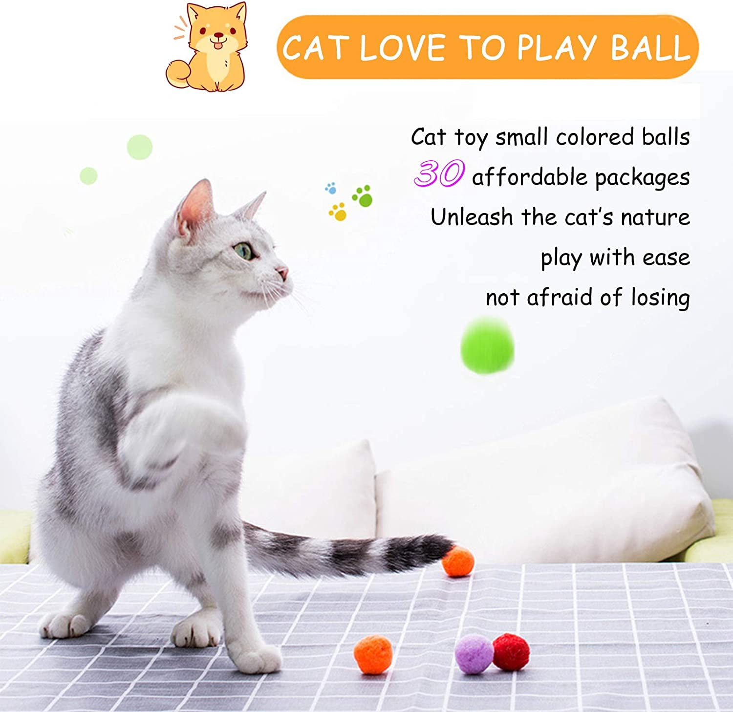 soft cat balls