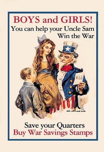 30x40cm Uncle Sam Rustic Tin Sign or Decal 