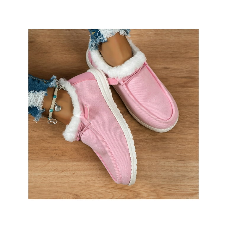 Pink fuzzy hey dudes sale