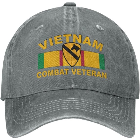 Vietnam Combat Veteran Baseball Cap Unisex Adjustable Dad Hat Denim Hat Trucker Hats