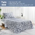 thumbnail image 2 of Floral Printed Sheet Set King Soft Microfiber Botanical Bed Sheets Extra Deep Pocket Pieces, 2 of 6