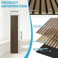 thumbnail image 3 of 2 Pcs 95.3'' x 23.8'' 3D Slat Wall Paneling,Sound Absorbing Wall Panls for Living Room,Curved Wall Décor(30.9 sq.ft./Case), 3 of 9