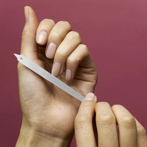 Nail File Stainless Steel Double Emery Tool for Nail Care and Finishing Touches