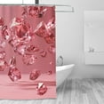 thumbnail image 4 of Pink Crystal Diamonds Shower Curtain 72X72In For Bathroom, Waterproof Fabric Quick Dry Soft Decoration Set, 4 of 5