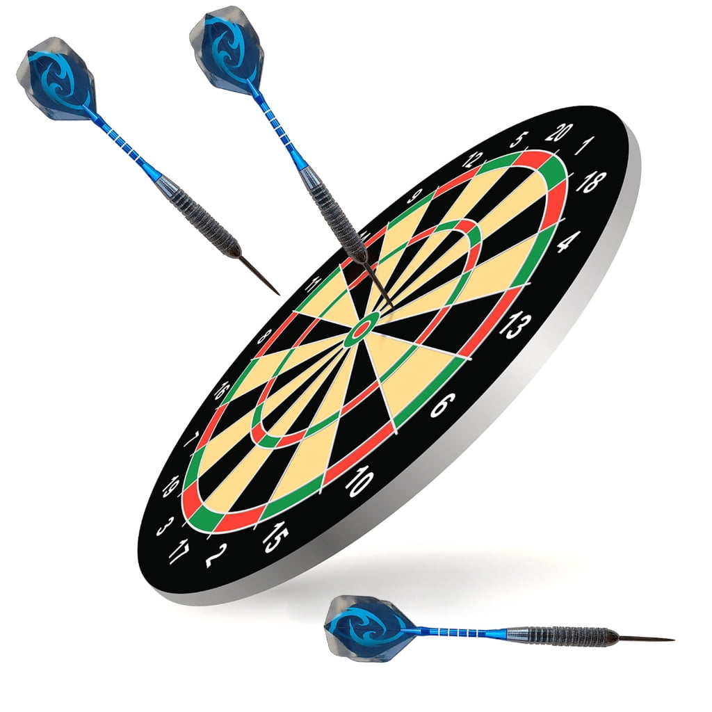 Set of 12 Pieces Steel Tip Darts, Not Easy to Break and Bend Professional 22g Steel Tip Darts with Aluminum Alloy Shaft