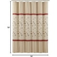 thumbnail image 6 of Fabric Floral Shower Curtain, Blue Brown Plant Flower Shower Curtains for Bathroom, Decorative Waterproof Bathroom Curtains, 62" W x 72" H, 6 of 6