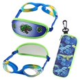 thumbnail image 1 of Gafas de natación RUIGAO Kid Blue Dino de 3 a 6 años con funda, 1 of 6
