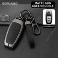 thumbnail image 3 of Car Key Cover Case for Audi A three button A3 8L 8P A4 B6 B7 B8 A6 C5 C6 4F RS3  Key Fob Shell Accessories Zinc Alloy Leather, 3 of 26