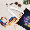 thumbnail image 5 of DouZhe Reusable Grocery Bags, Game Time Neon Signs Lightweight Polyester Canvas Cloth Tote Bag for Travle Gym Shopping School, 15" x 16", 5 of 7