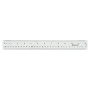 Westcott Clear Flexible Acrylic Ruler, Standard/Metric, 12 Long