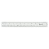 Westcott Acrylic Ruler, 12", Metric, Imperial, Clear, for Office, 0.06 lbs., (1 Each)