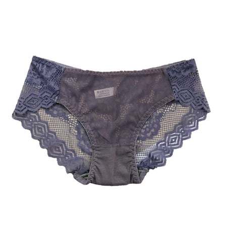 

WZHKSN Women Lace Panties Purple Hipsters Briefs 1-Pack