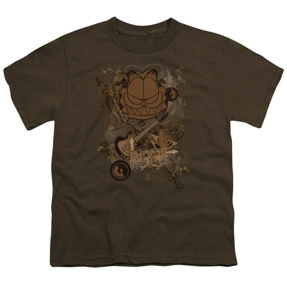 Garfield Rock Rule S/S Youth 18/1 T-Shirt Coffee
