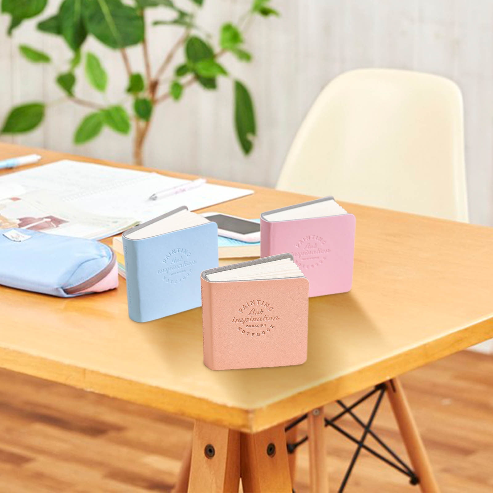 3 Pcs Mini Watercolor Sketchbook 3.9 x 3.9 Inch Portable Square Watercolor Notebook Painting Sketch Book 90 Sheets Textured Drawing Papers 300 GSM Artists Paper Pads for Art