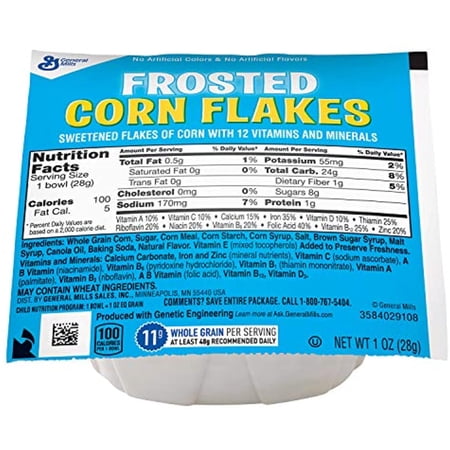 Frosted Flakes Cereal Single Serve Bowl  1 Oz (Pack Of 96)