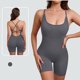 thumbnail image 2 of Ropa de Verano de Mujer Monos Sólidos Pantalones Cortos Deportivos Body Shaper Poliéster Longitud Regular Estilo Sexy, 2 of 5