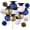 Gold, White, Royal Blue, variant on 15 Pcs Black and Green Graduation Decoration 2026 Paper Lanterns Graduation Party Decorations Hanging Round Paper Lanterns with Black Grad Hat Tassel for Congratulation Grad Decorations